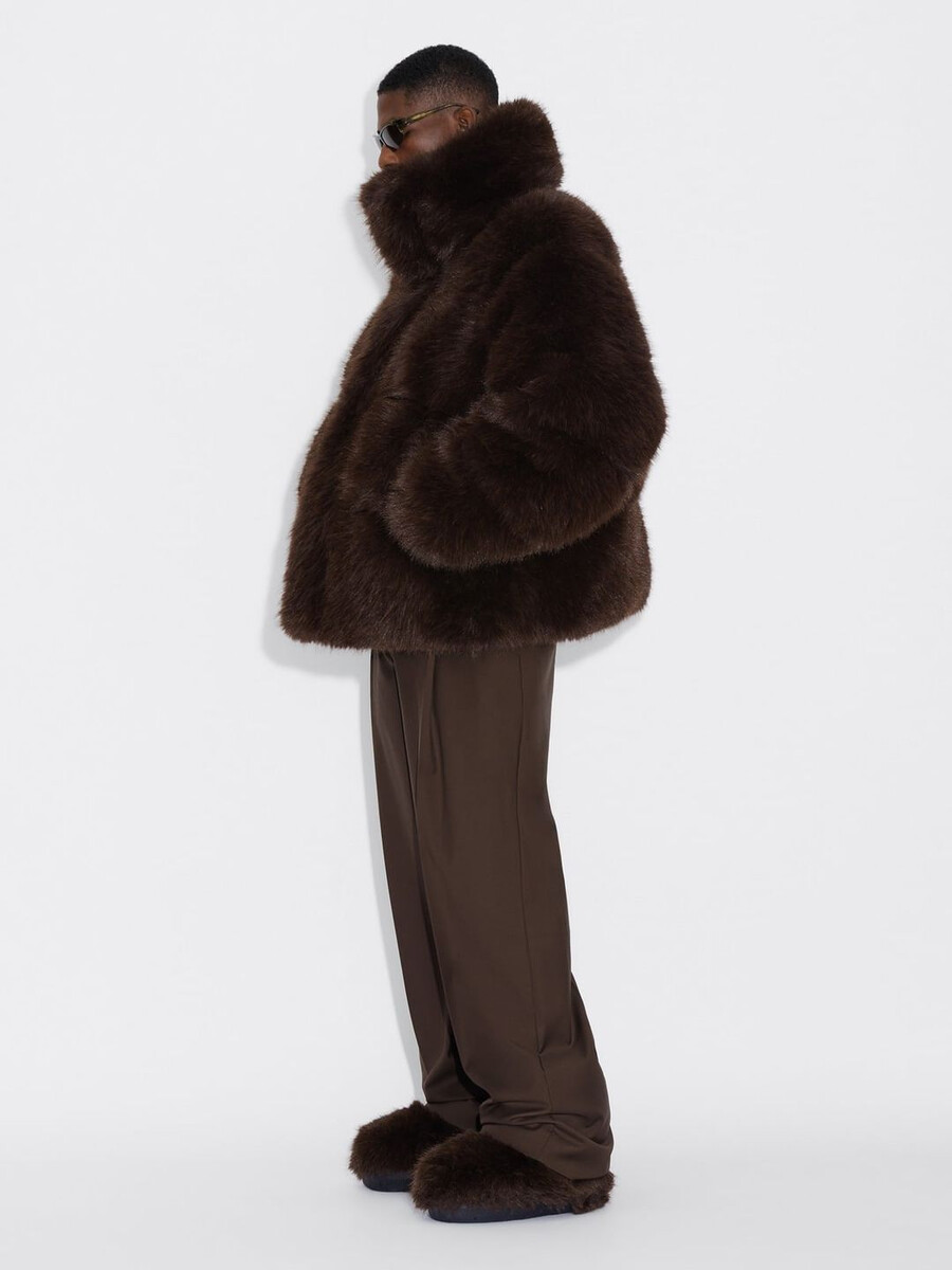 giacca in pelliccia sintetica narvik