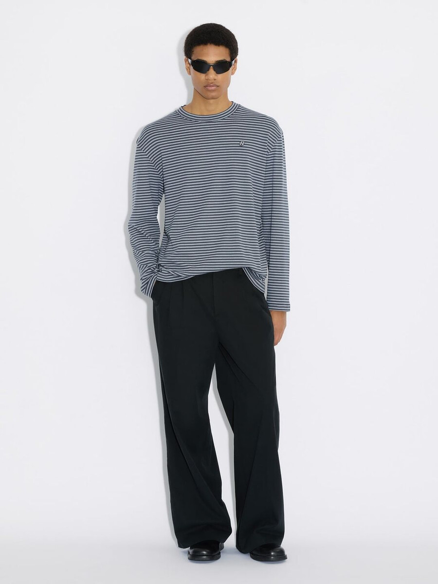 maglia a maniche lunghe a righe rilassate