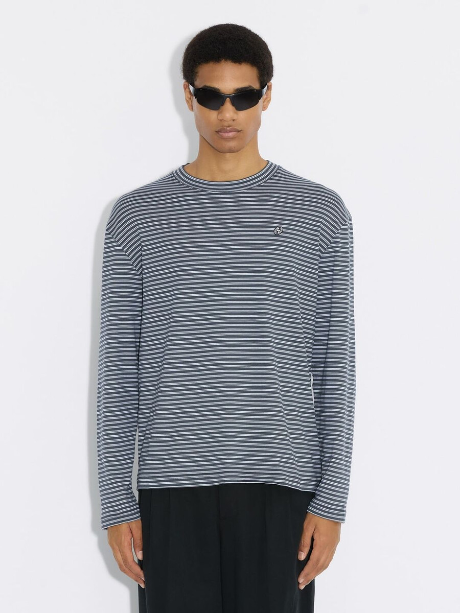 maglia a maniche lunghe a righe rilassate