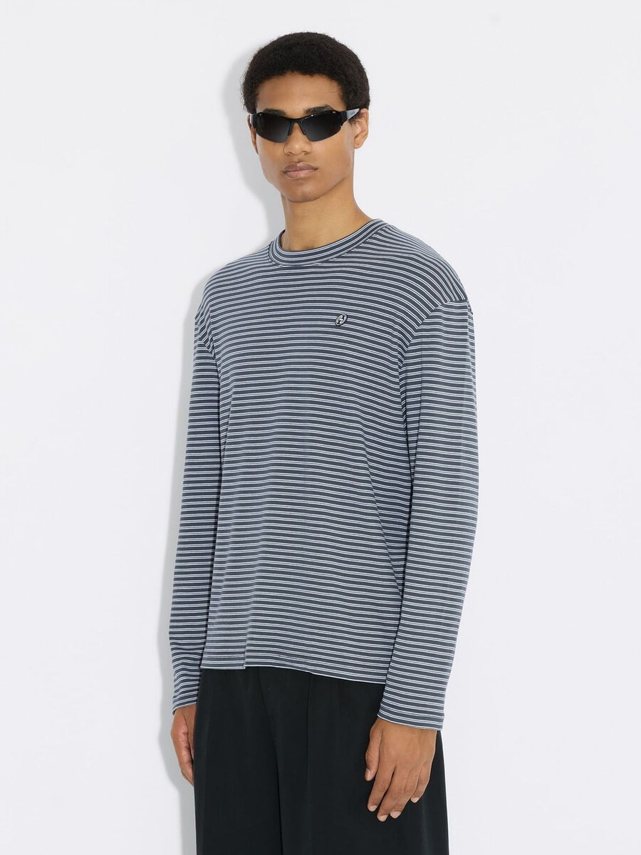 maglia a maniche lunghe a righe rilassate