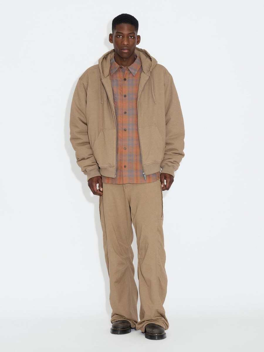 felpa con cappuccio imbottita con zip loken