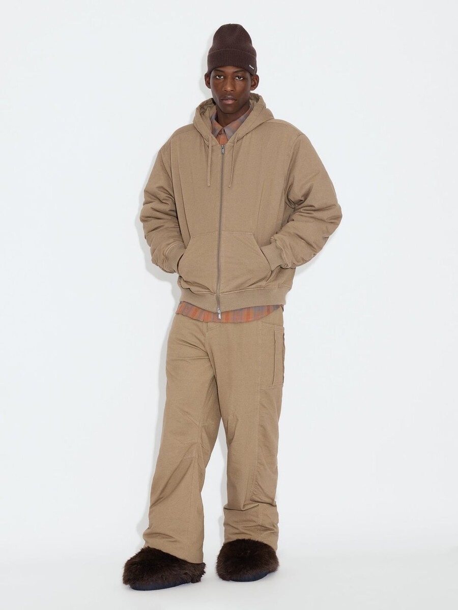 felpa con cappuccio imbottita con zip loken