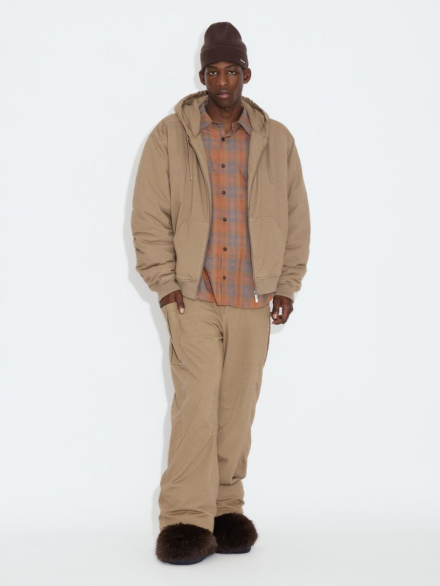 felpa con cappuccio imbottita con zip loken