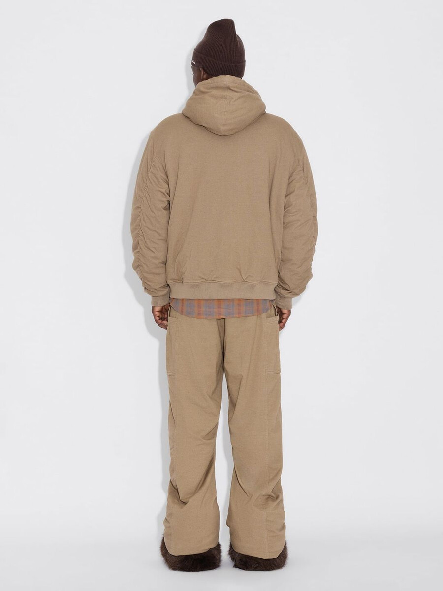 felpa con cappuccio imbottita con zip loken