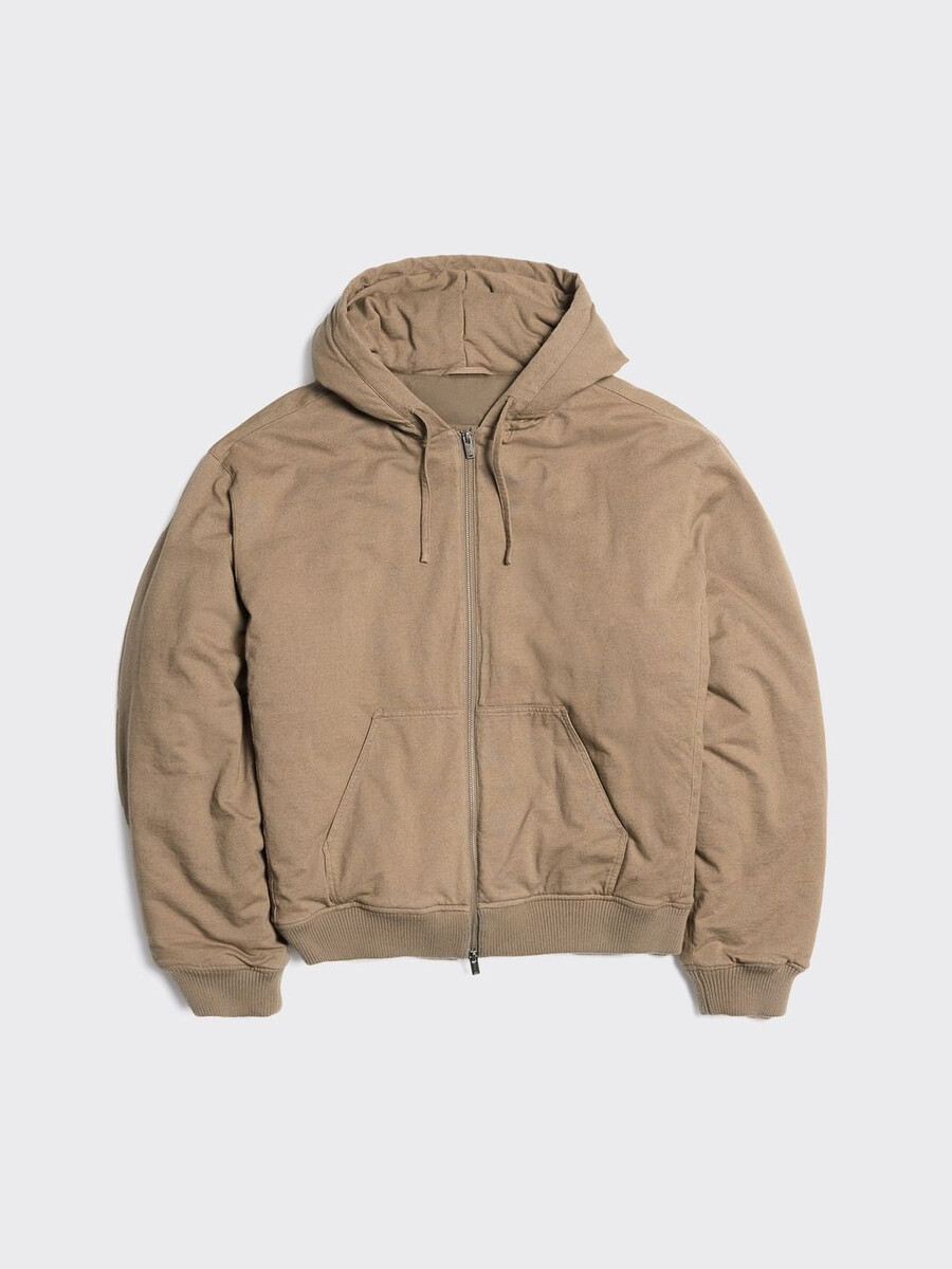 felpa con cappuccio imbottita con zip loken