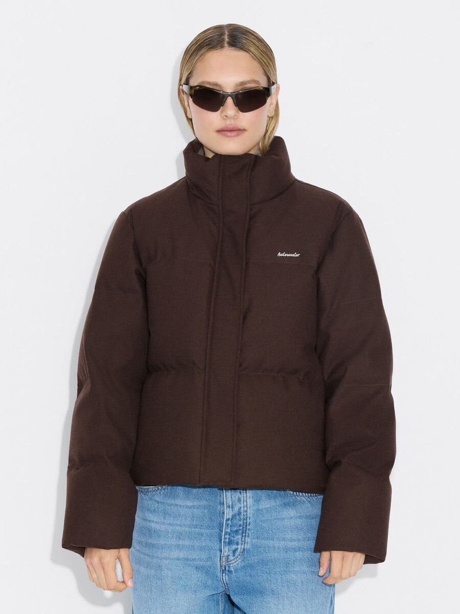 giacca in piumino di lana tecnica