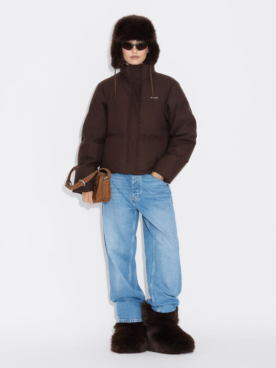 giacca in piumino di lana tecnica