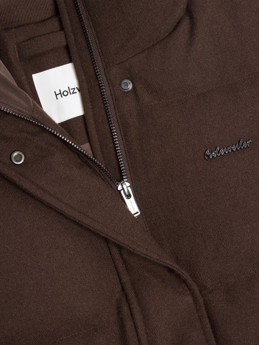 cappotto in piumino di lana tecnica