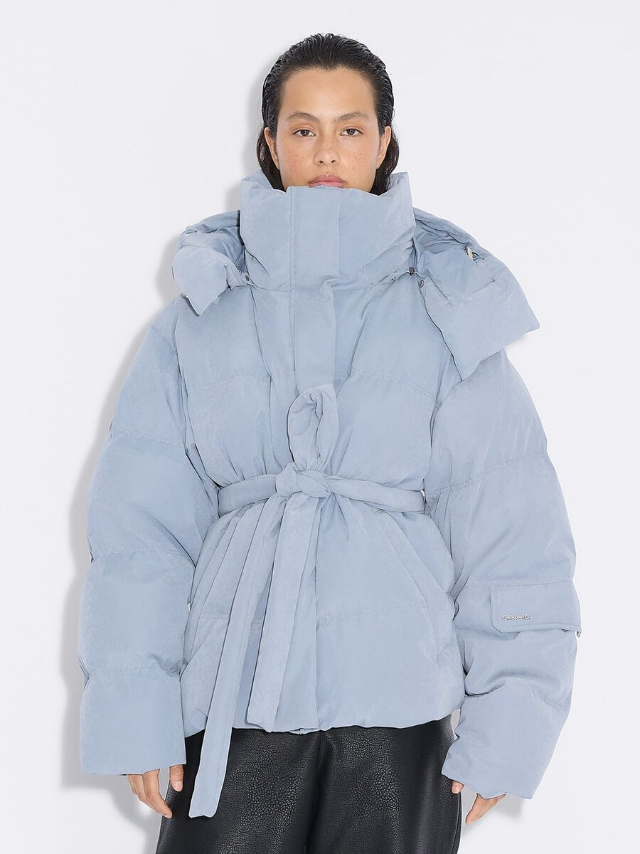 giacca in piuma spazzolata steilia