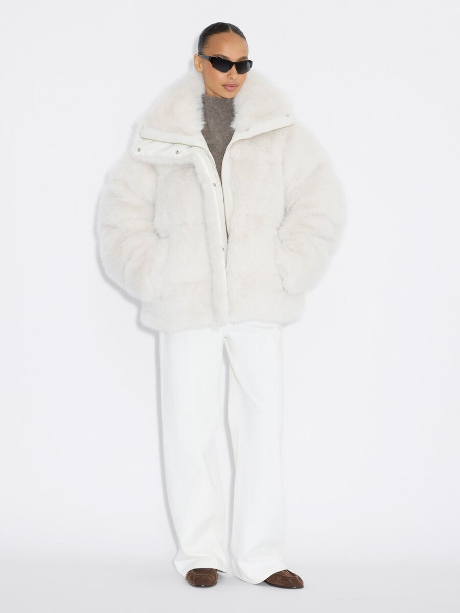 giacca in pelliccia sintetica steilia