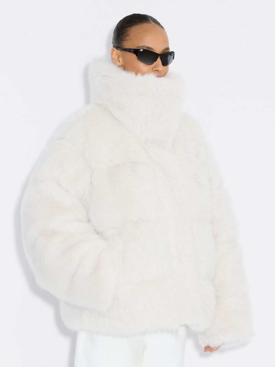 giacca in pelliccia sintetica steilia