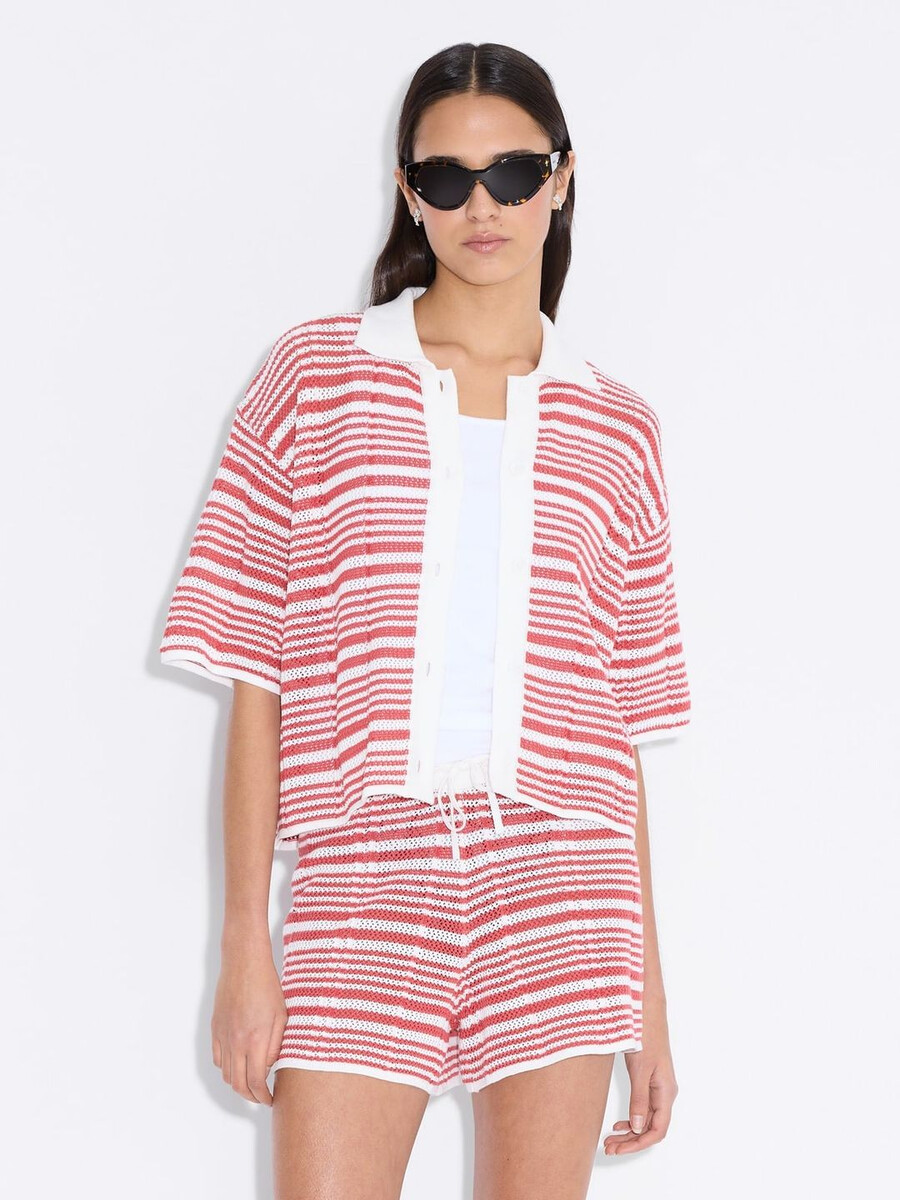 camicia a righe di alghe