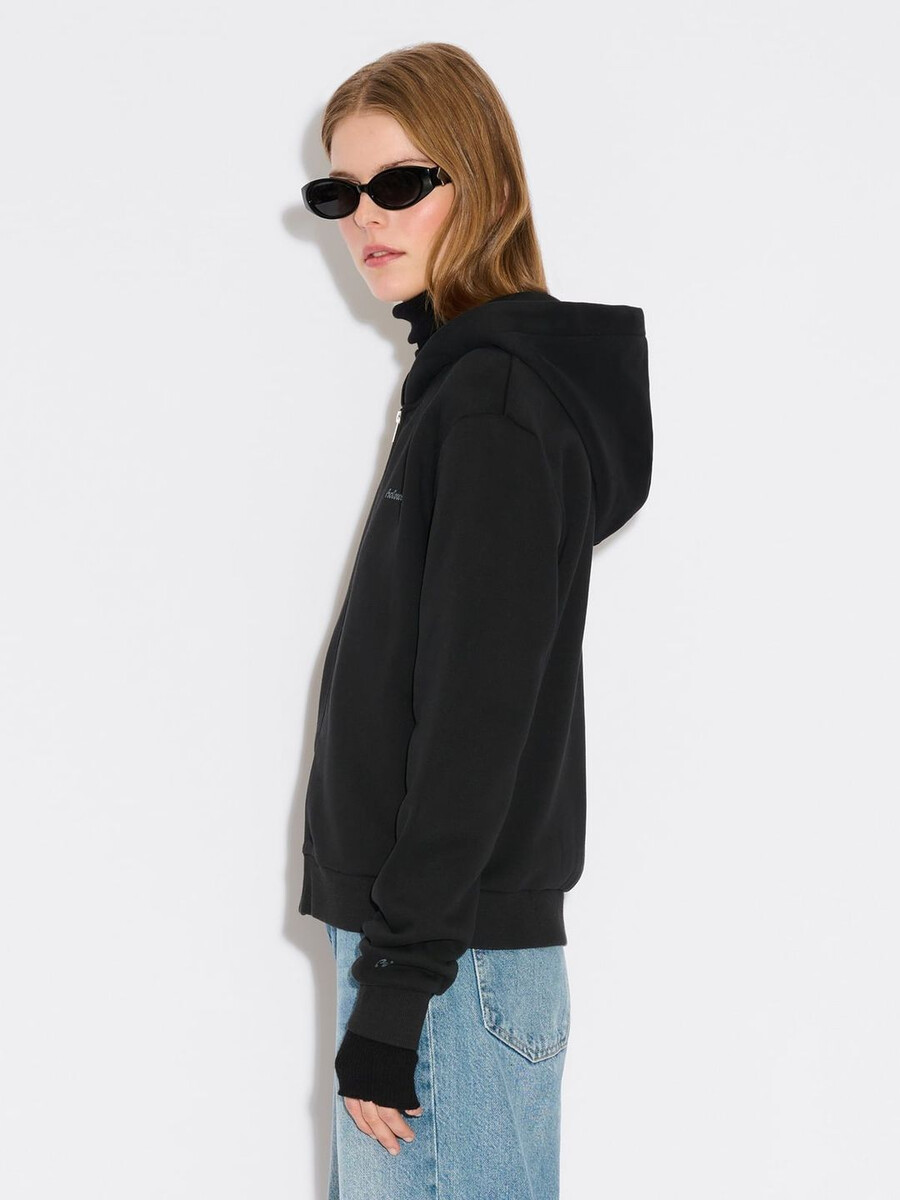 felpa con cappuccio e zip regolare w