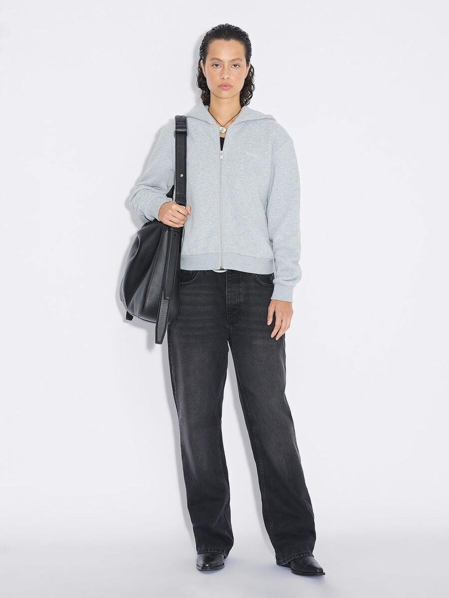 felpa con cappuccio e zip regolare w