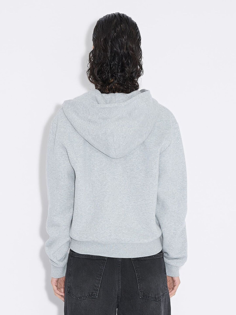 felpa con cappuccio e zip regolare w