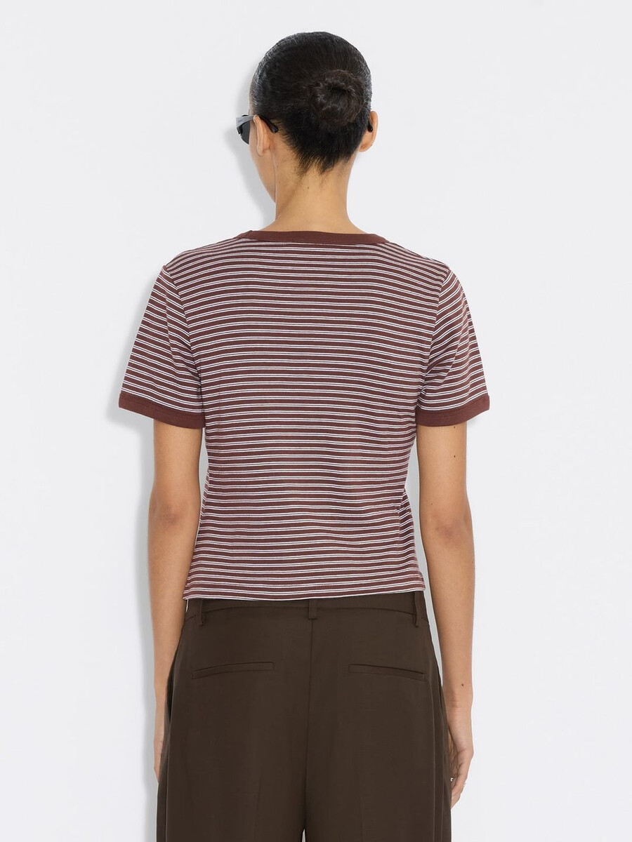 maglietta a righe con gattino